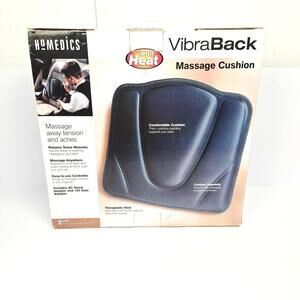 VibraBack Massage Cushion‎ with Heat Homedics with Box and Adapters